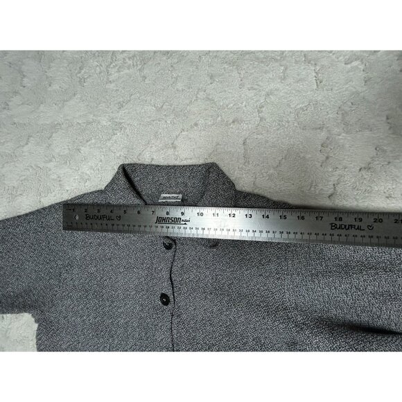 Habitat Women Button Front Jacket Small Long Sleeve Textured Cotton Blend Gray - Picture 6 of 9